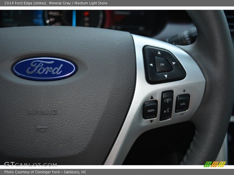 Mineral Gray / Medium Light Stone 2014 Ford Edge Limited