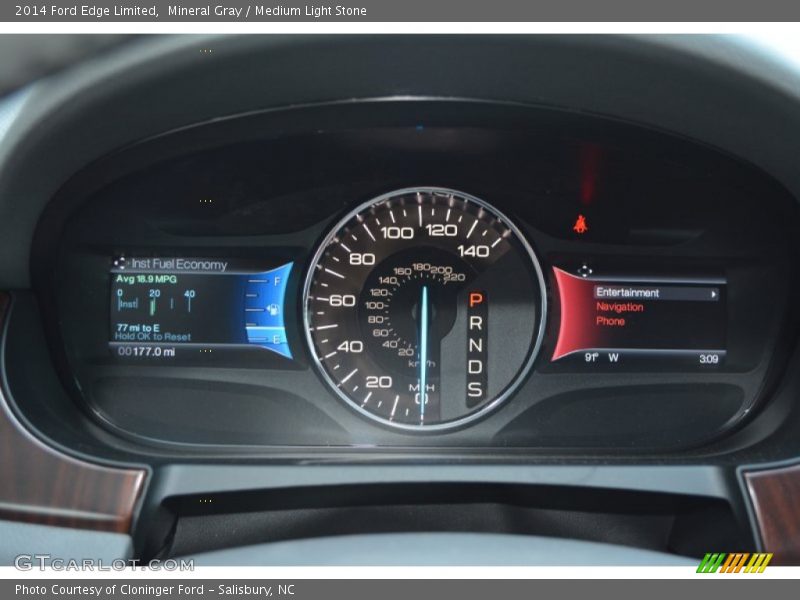 Mineral Gray / Medium Light Stone 2014 Ford Edge Limited