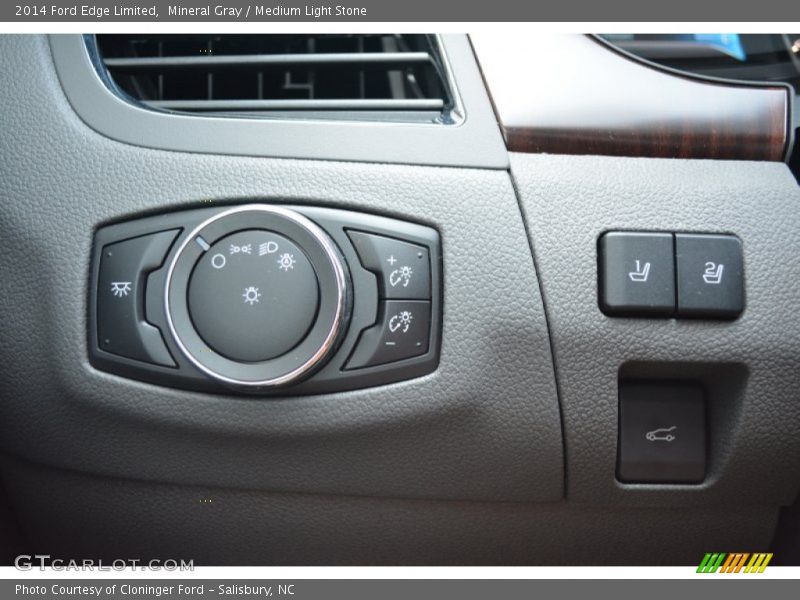 Mineral Gray / Medium Light Stone 2014 Ford Edge Limited
