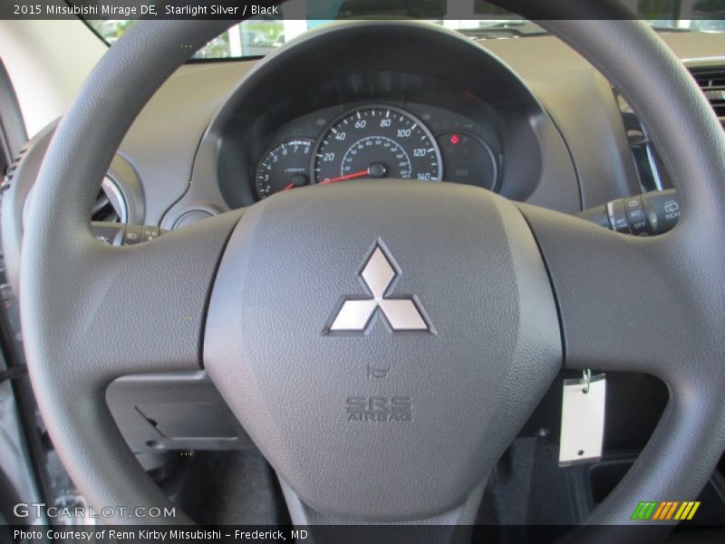 Starlight Silver / Black 2015 Mitsubishi Mirage DE