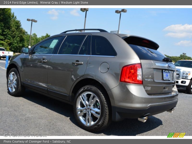 Mineral Gray / Medium Light Stone 2014 Ford Edge Limited