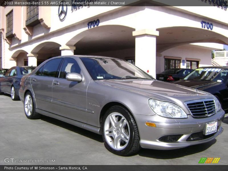 Pewter Silver Metallic / Charcoal 2003 Mercedes-Benz S 55 AMG Sedan