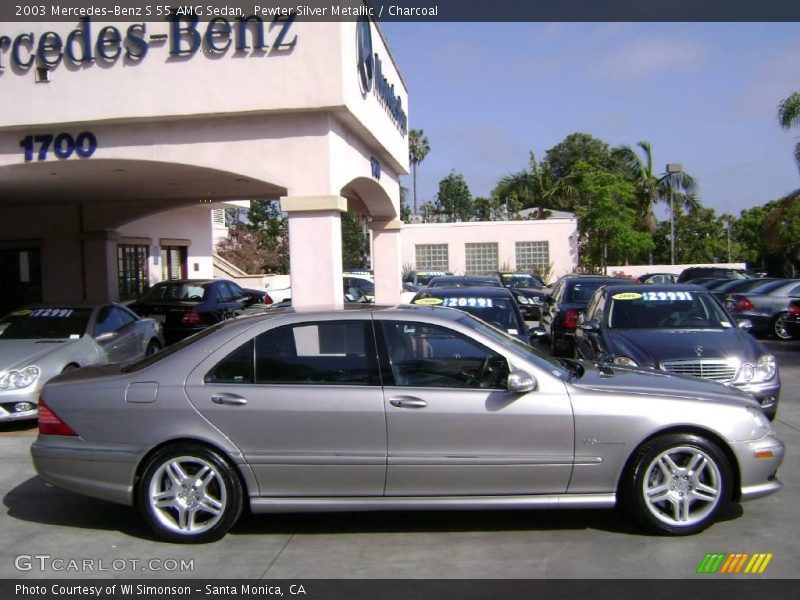 Pewter Silver Metallic / Charcoal 2003 Mercedes-Benz S 55 AMG Sedan