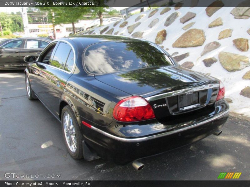 Ebony Black / Charcoal 2008 Jaguar S-Type 3.0