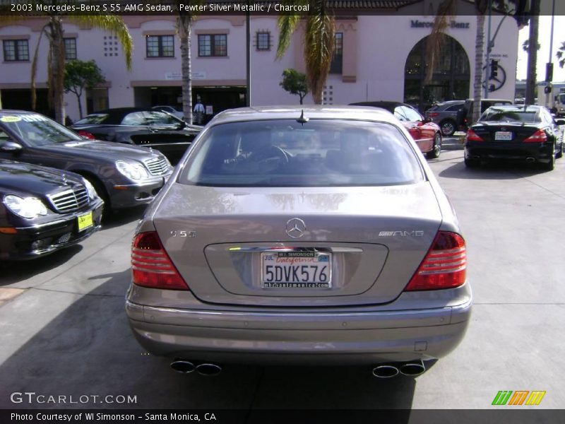 Pewter Silver Metallic / Charcoal 2003 Mercedes-Benz S 55 AMG Sedan