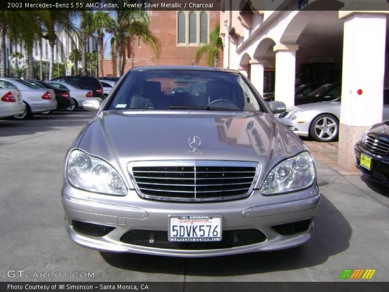 Pewter Silver Metallic / Charcoal 2003 Mercedes-Benz S 55 AMG Sedan