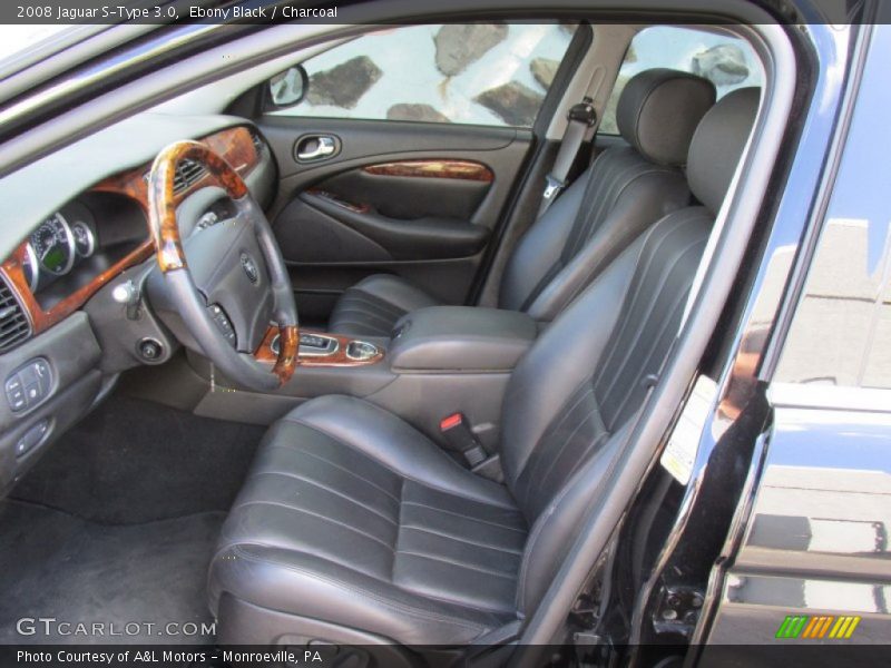 Ebony Black / Charcoal 2008 Jaguar S-Type 3.0