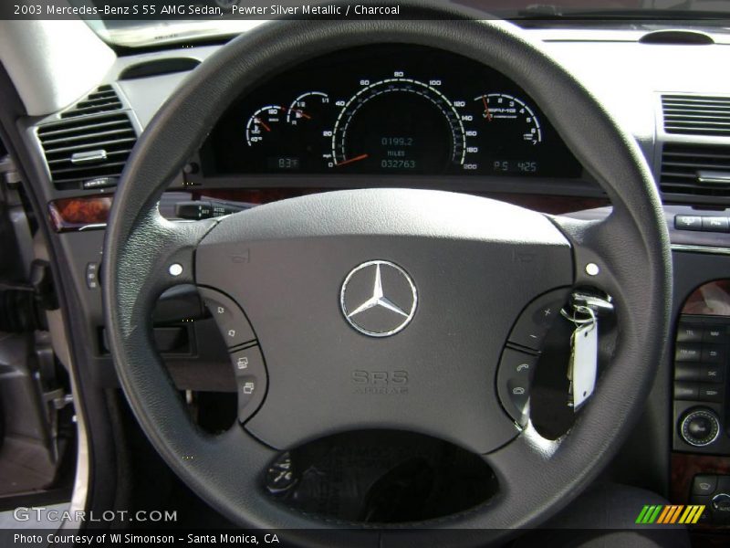 Pewter Silver Metallic / Charcoal 2003 Mercedes-Benz S 55 AMG Sedan