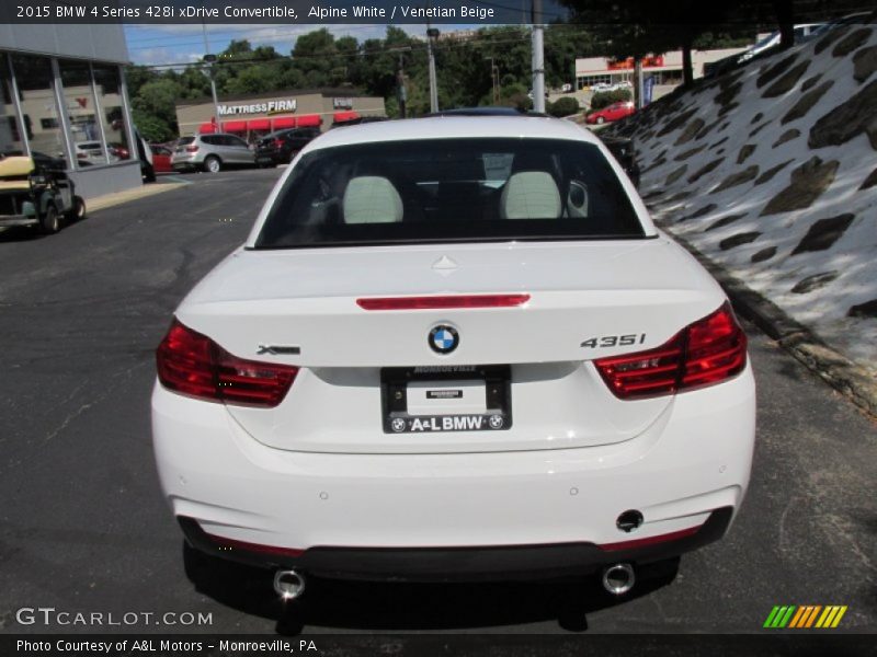 Alpine White / Venetian Beige 2015 BMW 4 Series 428i xDrive Convertible