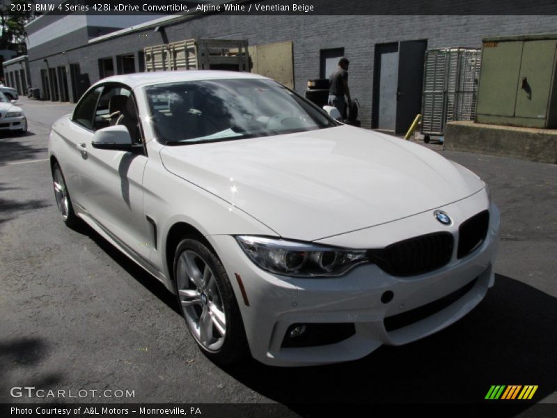 Alpine White / Venetian Beige 2015 BMW 4 Series 428i xDrive Convertible
