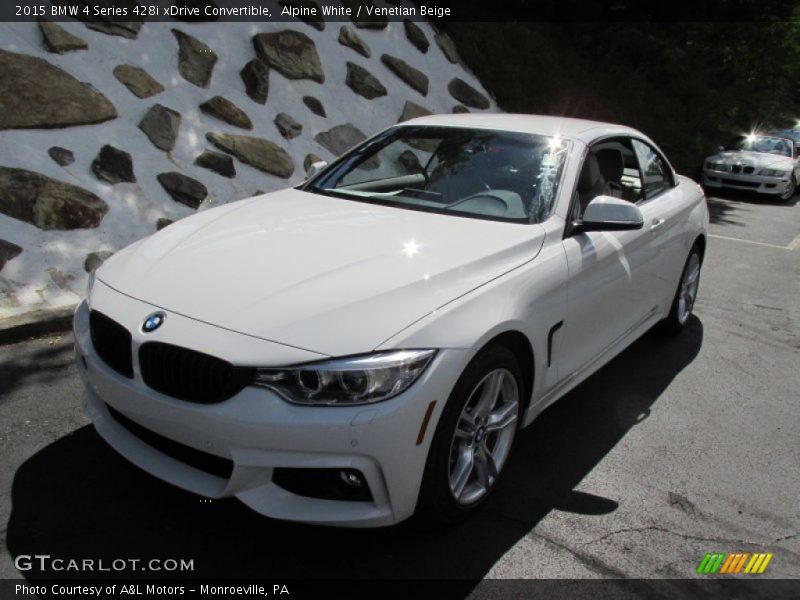 Alpine White / Venetian Beige 2015 BMW 4 Series 428i xDrive Convertible