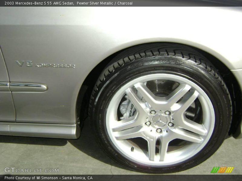 Pewter Silver Metallic / Charcoal 2003 Mercedes-Benz S 55 AMG Sedan