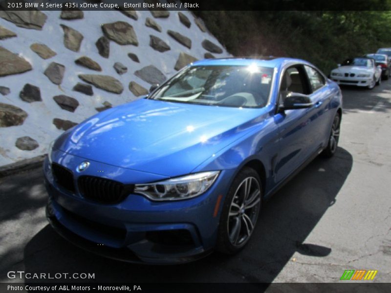 Estoril Blue Metallic / Black 2015 BMW 4 Series 435i xDrive Coupe