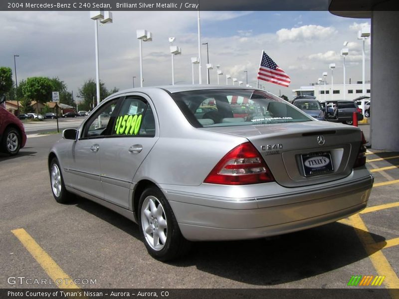 Brilliant Silver Metallic / Gray 2004 Mercedes-Benz C 240 Sedan
