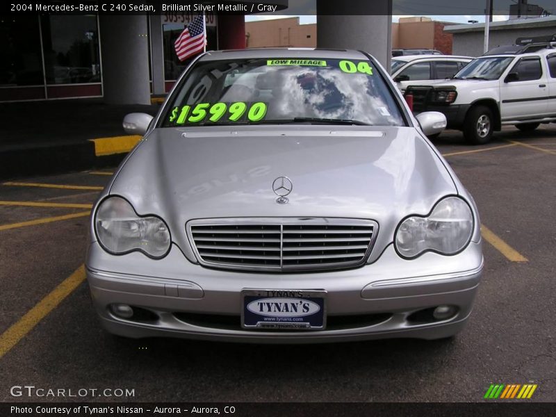 Brilliant Silver Metallic / Gray 2004 Mercedes-Benz C 240 Sedan