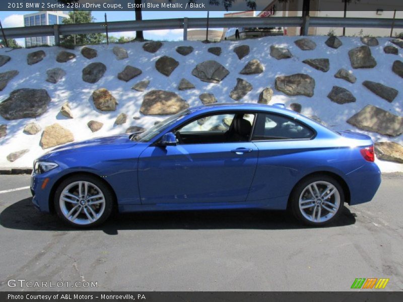 Estoril Blue Metallic / Black 2015 BMW 2 Series 228i xDrive Coupe