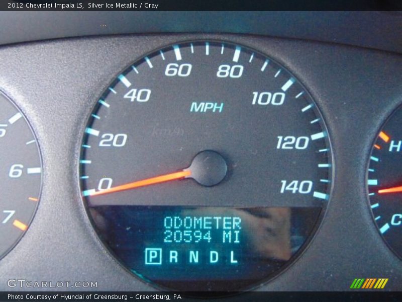 Silver Ice Metallic / Gray 2012 Chevrolet Impala LS