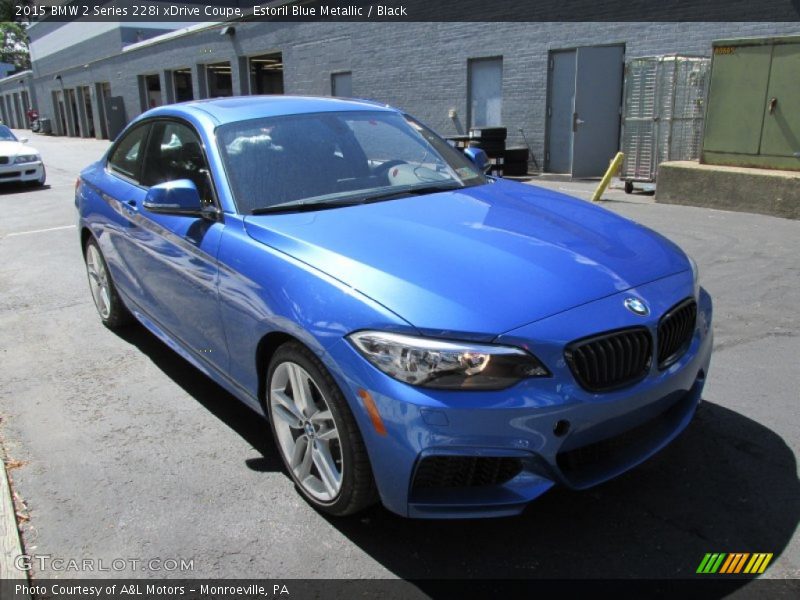 Estoril Blue Metallic / Black 2015 BMW 2 Series 228i xDrive Coupe