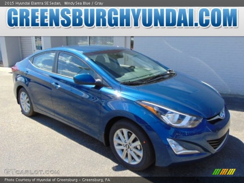 Windy Sea Blue / Gray 2015 Hyundai Elantra SE Sedan