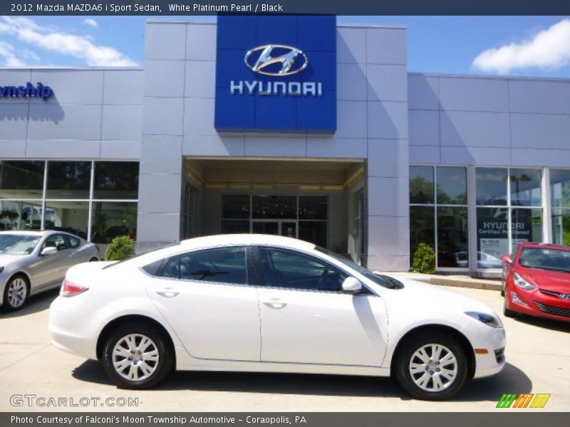 White Platinum Pearl / Black 2012 Mazda MAZDA6 i Sport Sedan