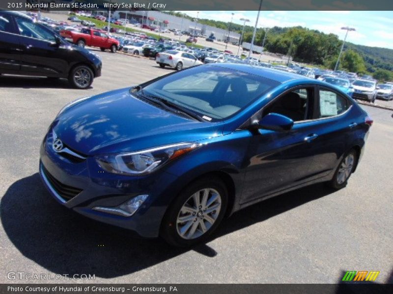 Windy Sea Blue / Gray 2015 Hyundai Elantra SE Sedan