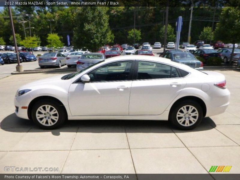 White Platinum Pearl / Black 2012 Mazda MAZDA6 i Sport Sedan