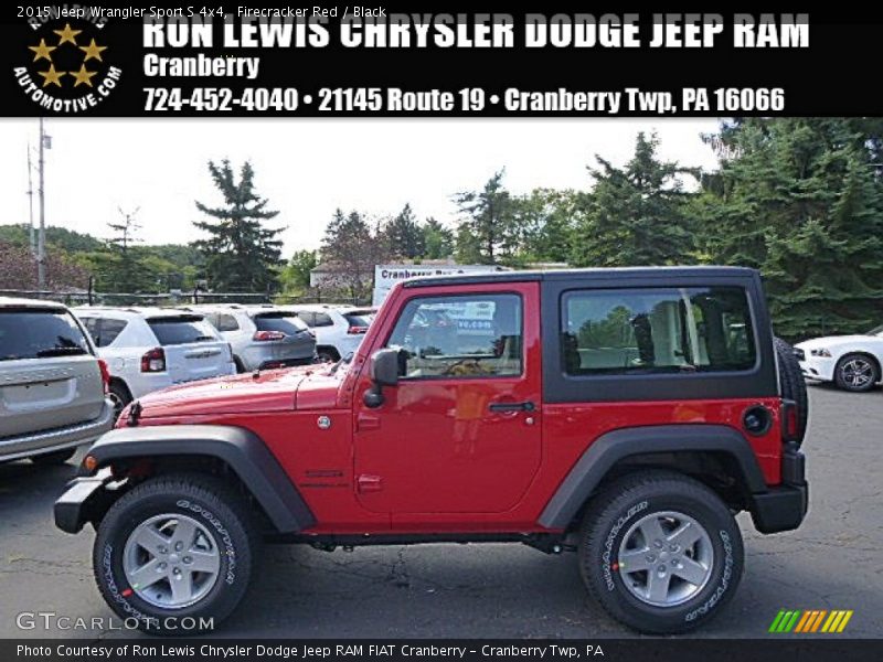 Firecracker Red / Black 2015 Jeep Wrangler Sport S 4x4