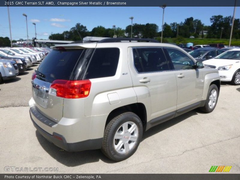 Champagne Silver Metallic / Brownstone 2015 GMC Terrain SLT AWD