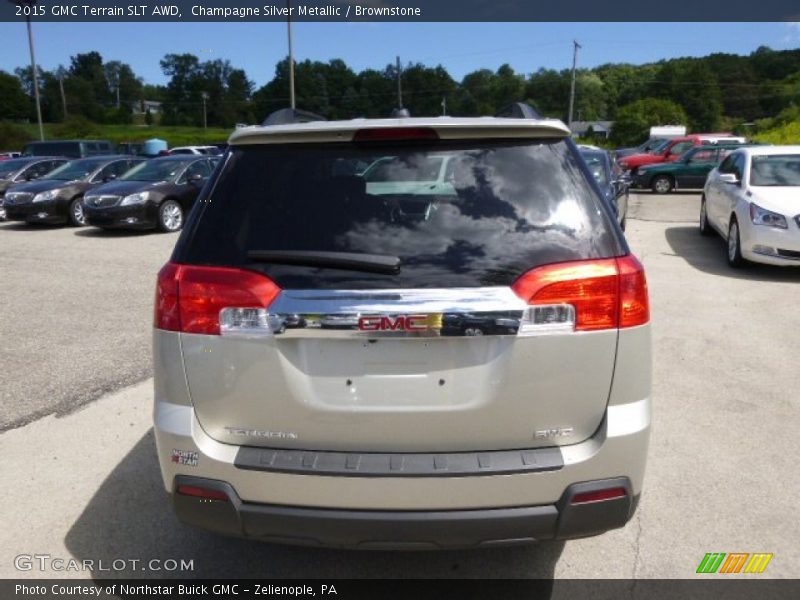Champagne Silver Metallic / Brownstone 2015 GMC Terrain SLT AWD