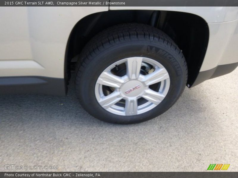 Champagne Silver Metallic / Brownstone 2015 GMC Terrain SLT AWD