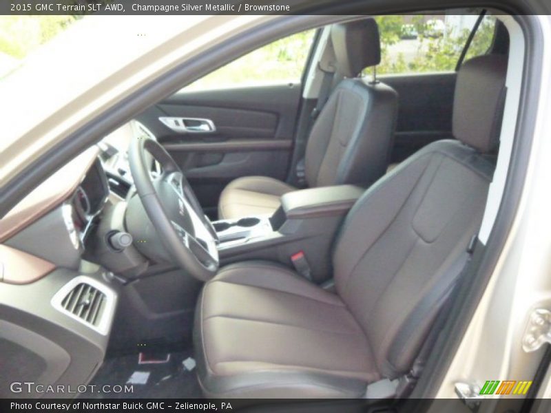 Champagne Silver Metallic / Brownstone 2015 GMC Terrain SLT AWD