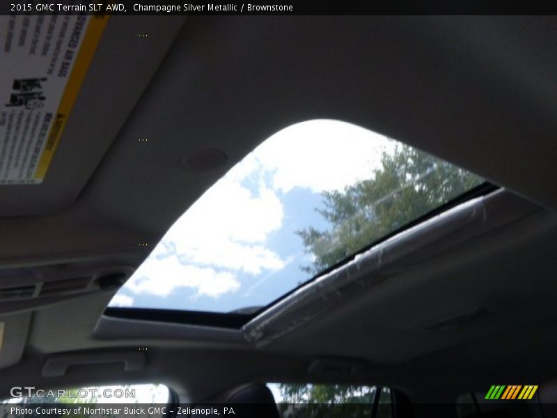 Champagne Silver Metallic / Brownstone 2015 GMC Terrain SLT AWD