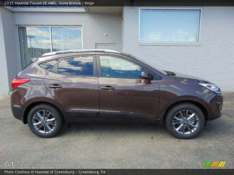 Kona Bronze / Beige 2015 Hyundai Tucson SE AWD