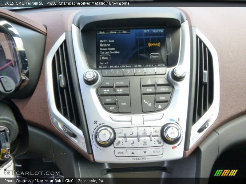 Champagne Silver Metallic / Brownstone 2015 GMC Terrain SLT AWD
