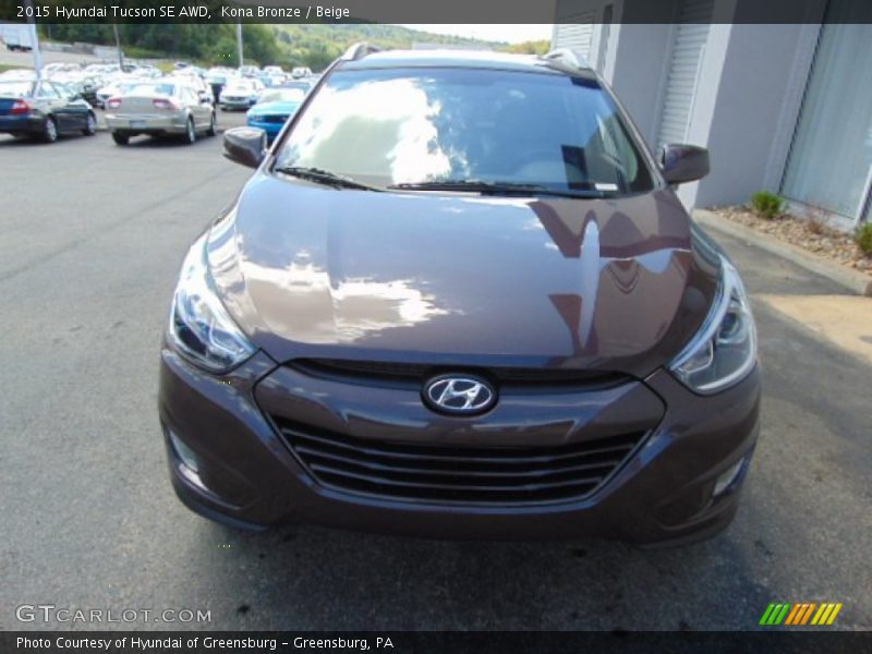 Kona Bronze / Beige 2015 Hyundai Tucson SE AWD