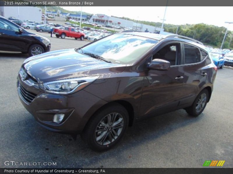 Kona Bronze / Beige 2015 Hyundai Tucson SE AWD