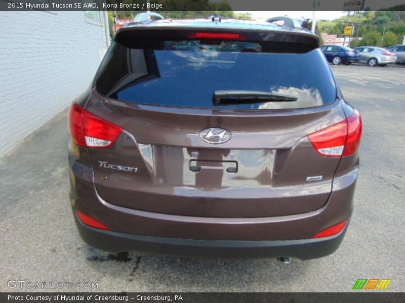 Kona Bronze / Beige 2015 Hyundai Tucson SE AWD