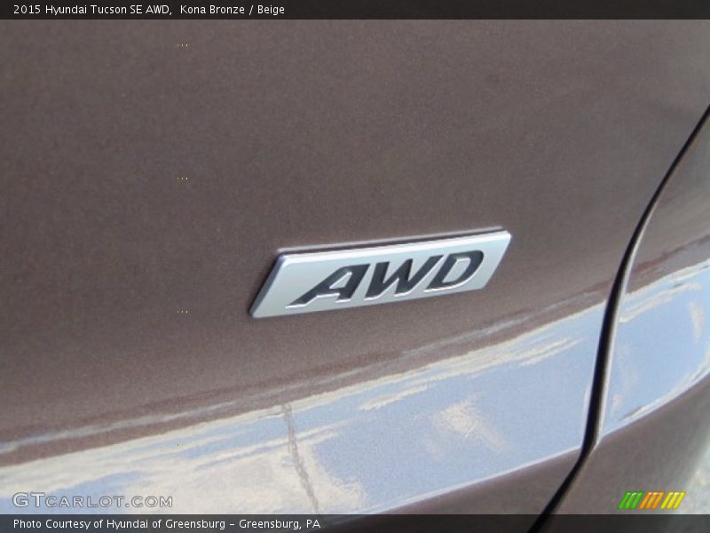 Kona Bronze / Beige 2015 Hyundai Tucson SE AWD