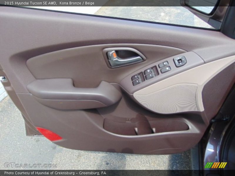 Kona Bronze / Beige 2015 Hyundai Tucson SE AWD