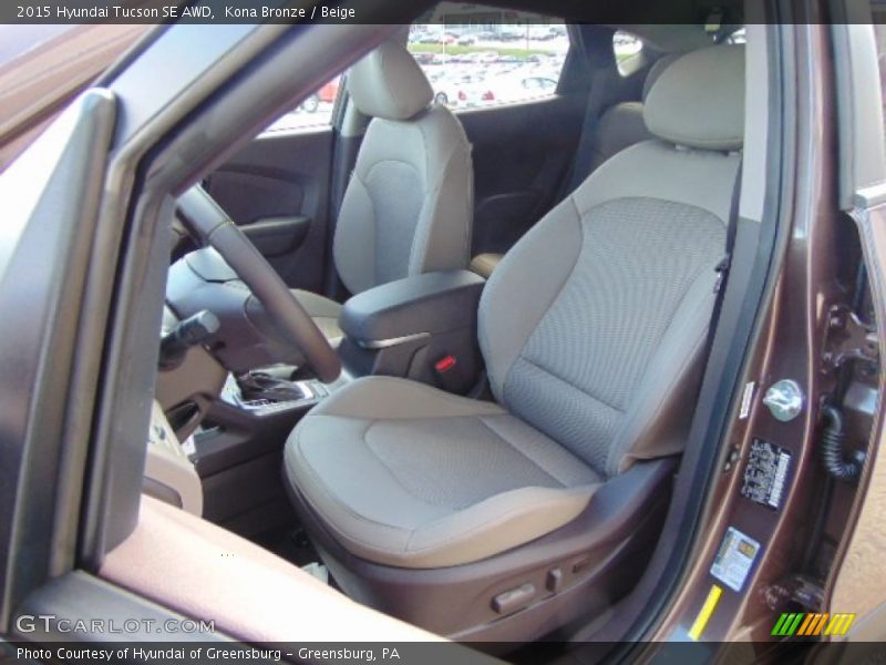 Kona Bronze / Beige 2015 Hyundai Tucson SE AWD