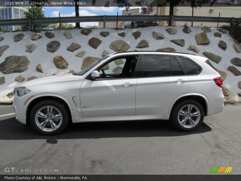 Alpine White / Black 2015 BMW X5 xDrive50i