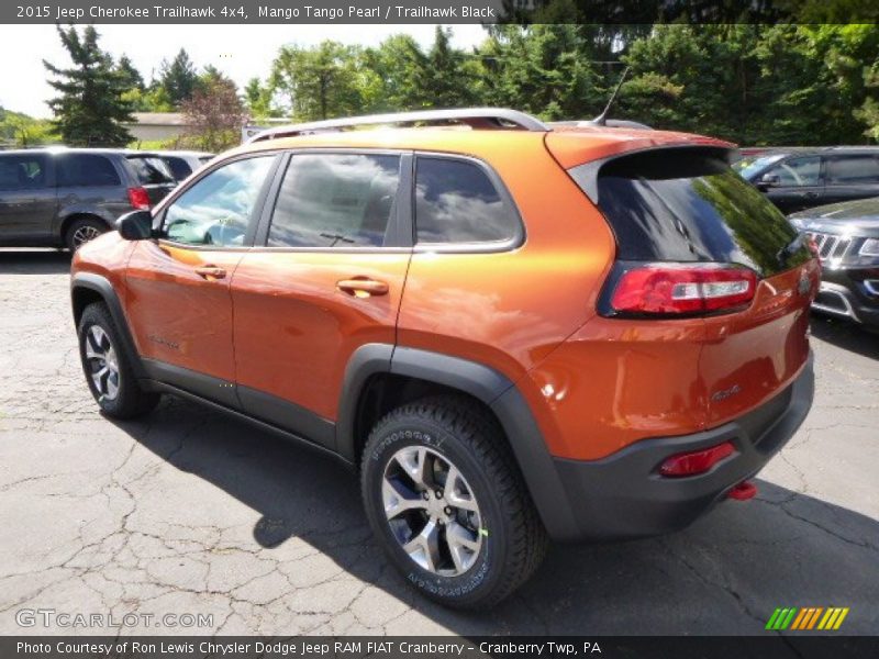 Mango Tango Pearl / Trailhawk Black 2015 Jeep Cherokee Trailhawk 4x4