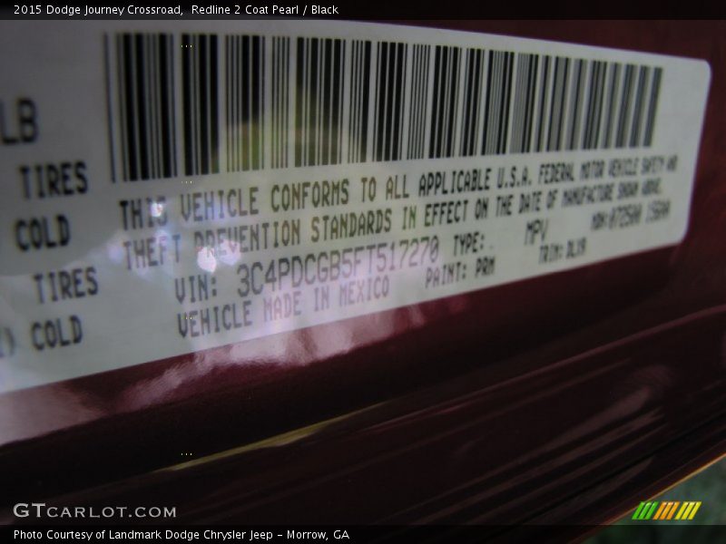 Redline 2 Coat Pearl / Black 2015 Dodge Journey Crossroad