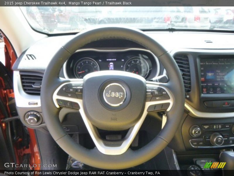 Mango Tango Pearl / Trailhawk Black 2015 Jeep Cherokee Trailhawk 4x4