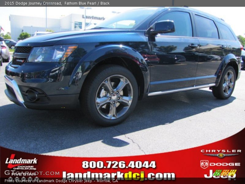 Fathom Blue Pearl / Black 2015 Dodge Journey Crossroad