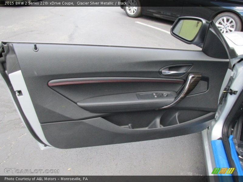 Glacier Silver Metallic / Black 2015 BMW 2 Series 228i xDrive Coupe