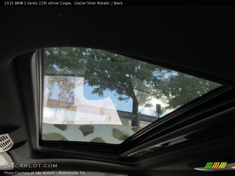 Glacier Silver Metallic / Black 2015 BMW 2 Series 228i xDrive Coupe