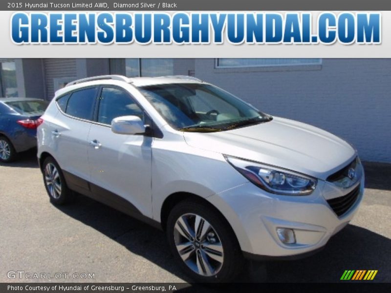 Diamond Silver / Black 2015 Hyundai Tucson Limited AWD