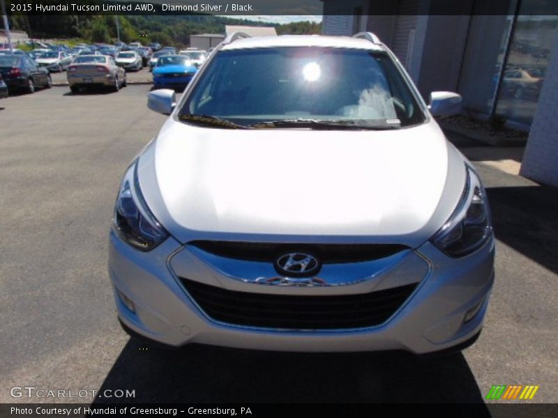 Diamond Silver / Black 2015 Hyundai Tucson Limited AWD
