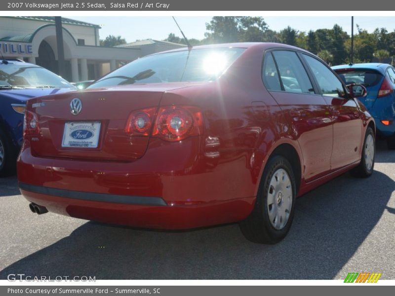 Salsa Red / Art Gray 2007 Volkswagen Jetta 2.5 Sedan